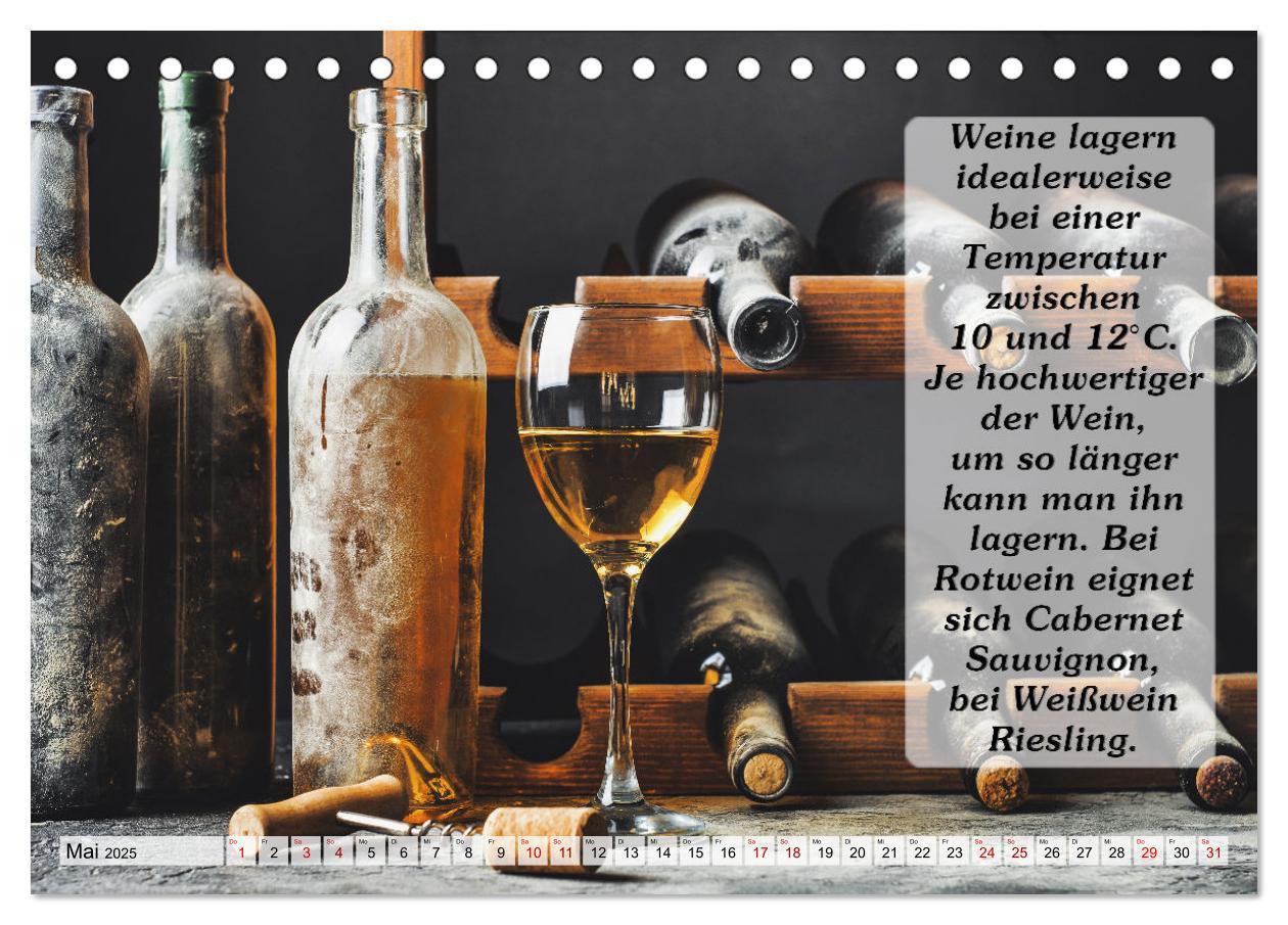 Bild: 9783435031207 | Wissenswertes über Wein (Tischkalender 2025 DIN A5 quer), CALVENDO...