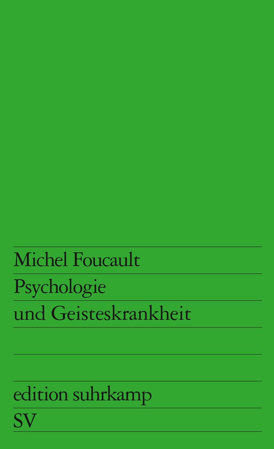 Cover: 9783518102725 | Psychologie und Geisteskrankheit | Michel Foucault | Taschenbuch