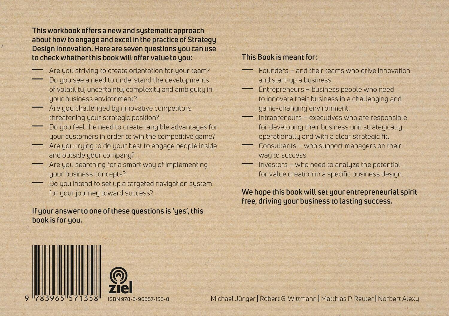 Rückseite: 9783965571358 | Strategy Design Innovation | Michael Jünger (u. a.) | Taschenbuch