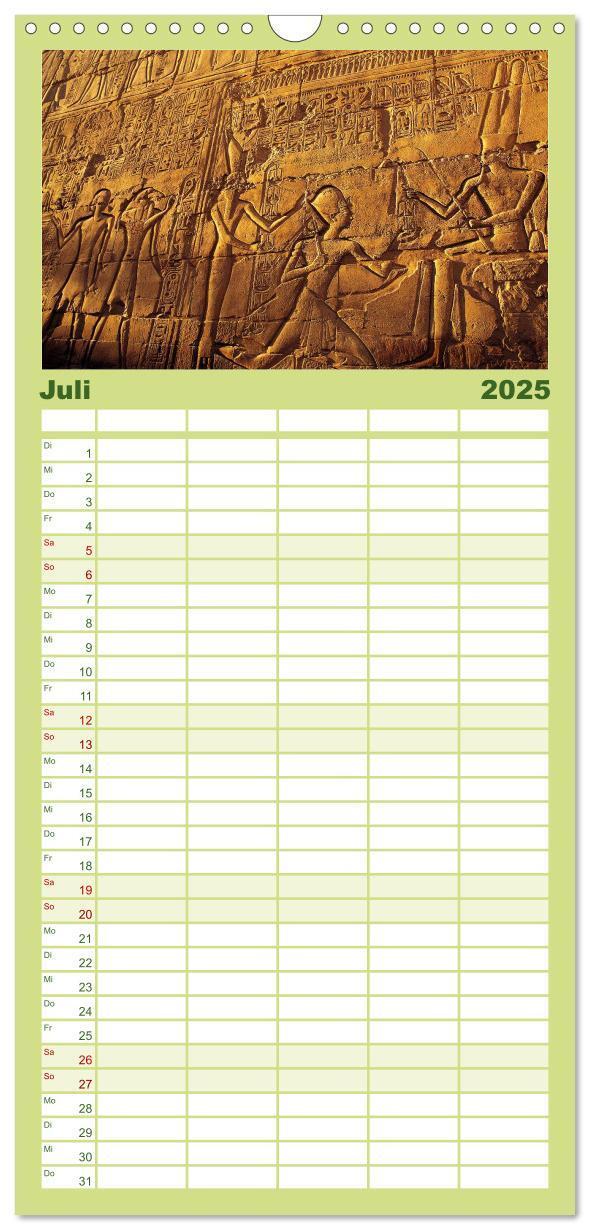 Bild: 9783457123072 | Familienplaner 2025 - Ägypten mit 5 Spalten (Wandkalender, 21 x 45...