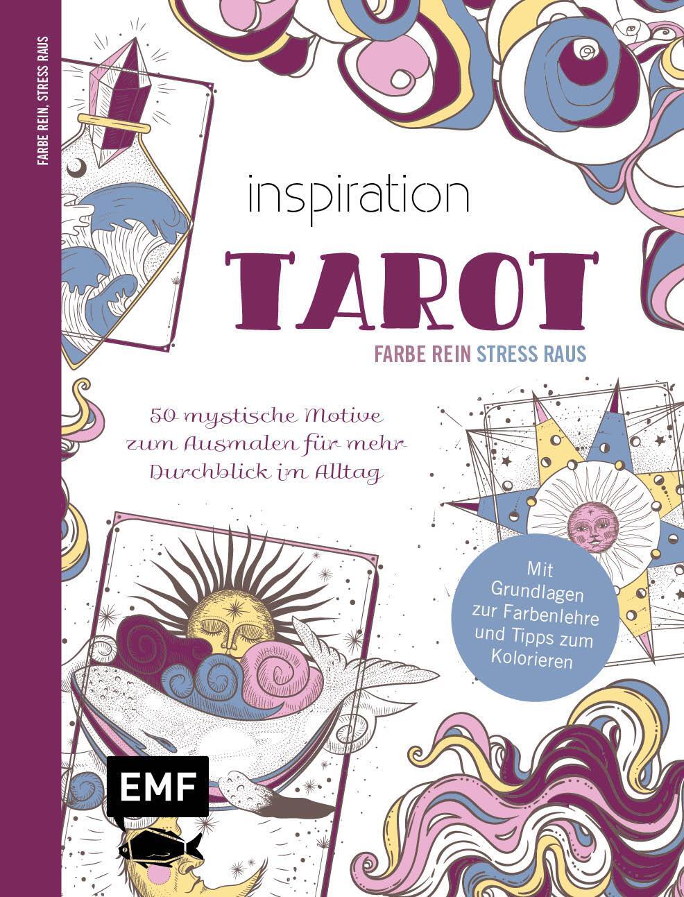Cover: 9783745916119 | Inspiration Tarot -&#xa0;50 mystische Motive zum Ausmalen für mehr...