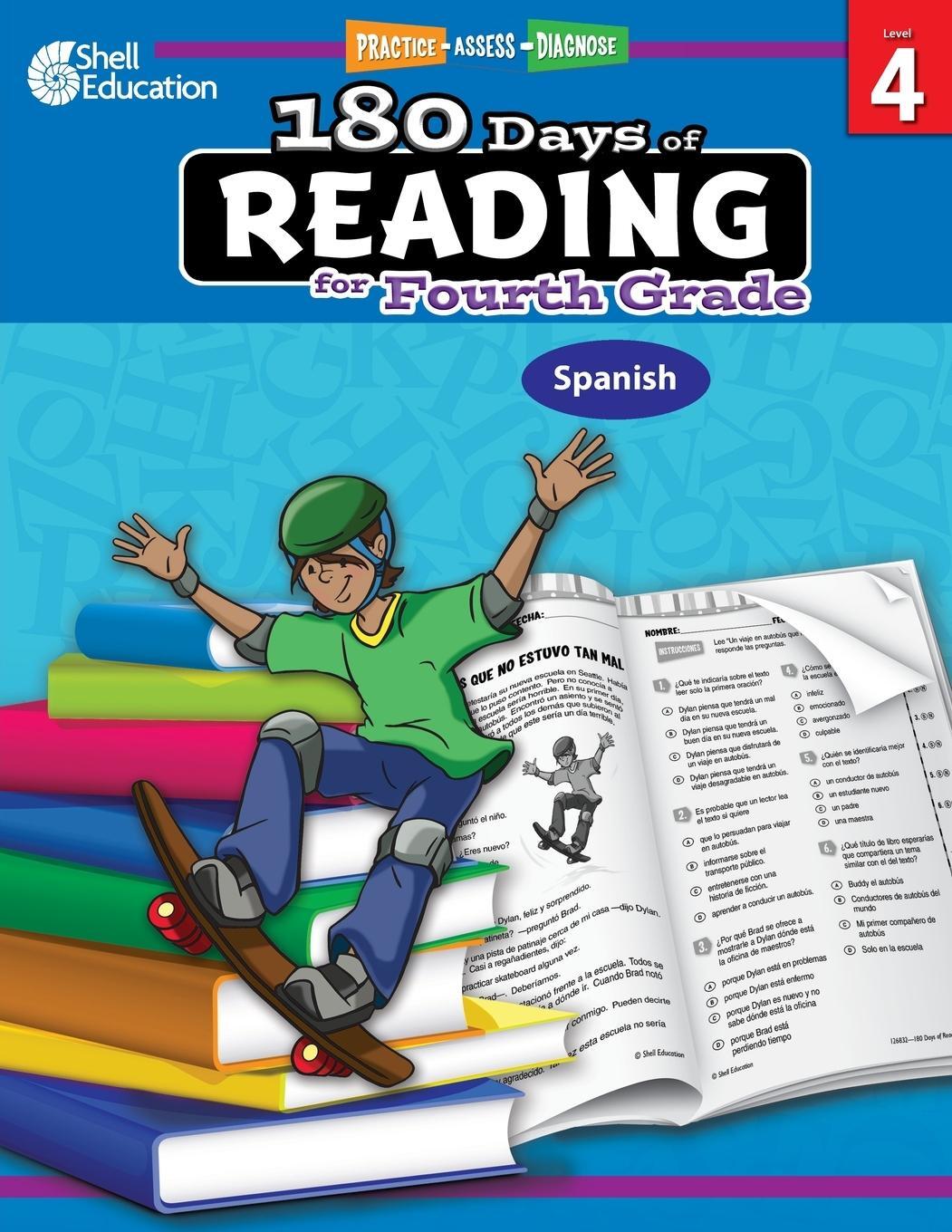Cover: 9781087648774 | 180 Days of Reading for Fourth Grade (Spanish) | Margot Kinberg | Buch