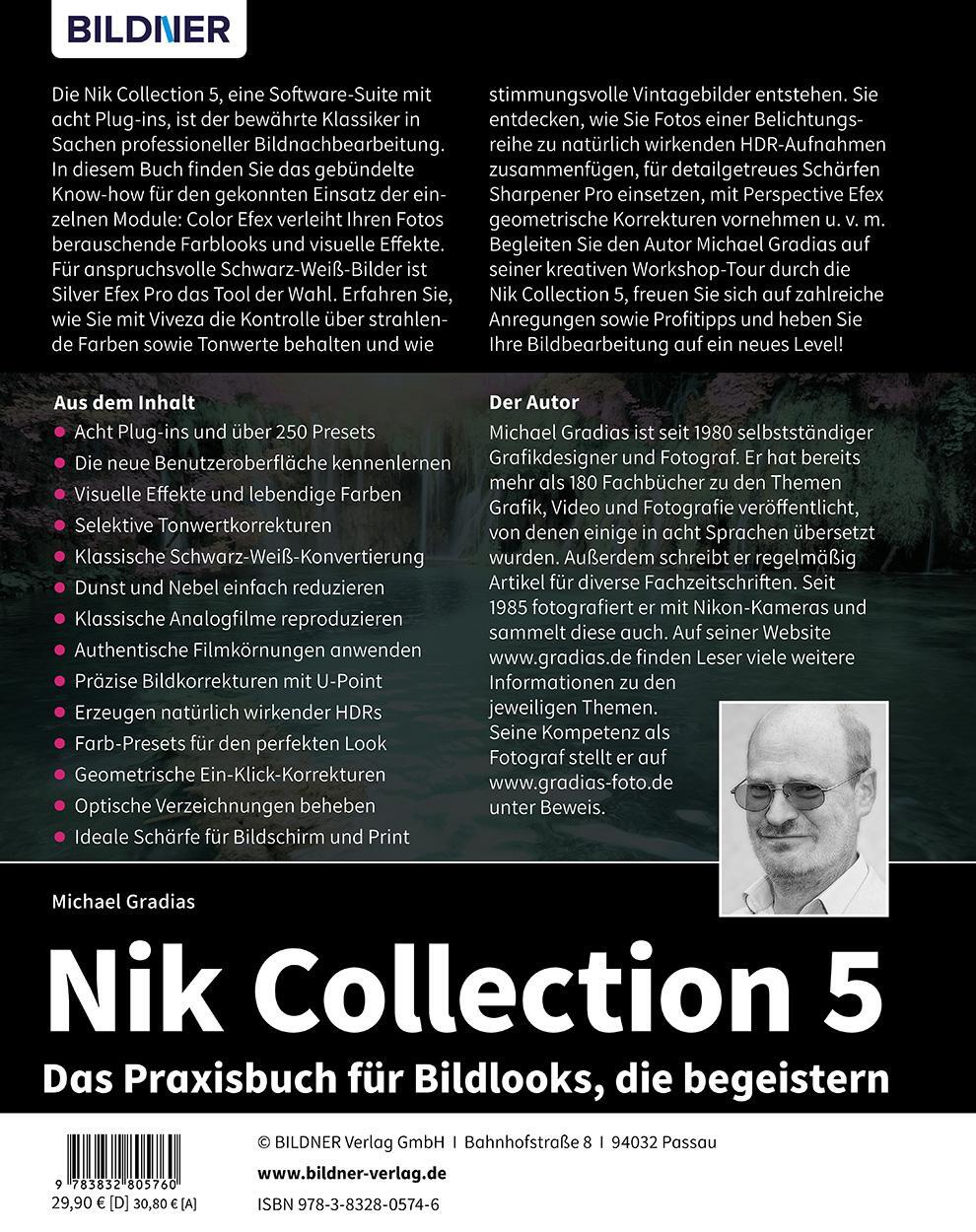 Rückseite: 9783832805746 | Nik Collection 5 | Praxisbuch für Bildlooks, die begeistern | Gradias