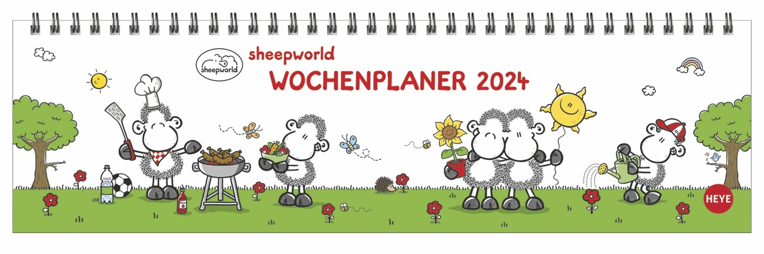 Cover: 9783756401260 | sheepworld Wochenquerplaner 2024. Praktischer Tischquerkalender mit...