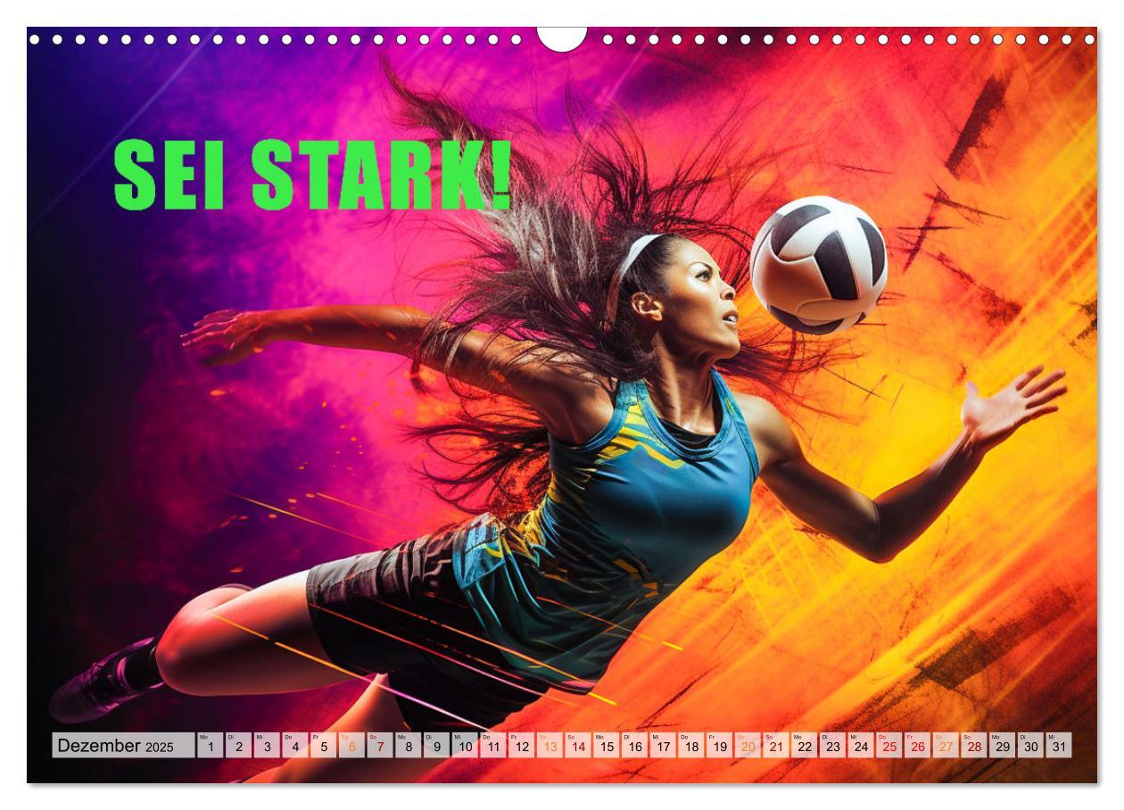 Bild: 9783383861994 | Volleyball und Motivation (Wandkalender 2025 DIN A3 quer), CALVENDO...