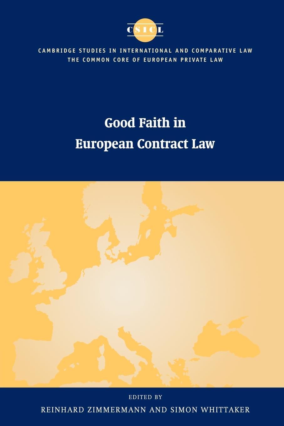 Cover: 9780521088039 | Good Faith in European Contract Law | Reinhard Zimmermann | Buch