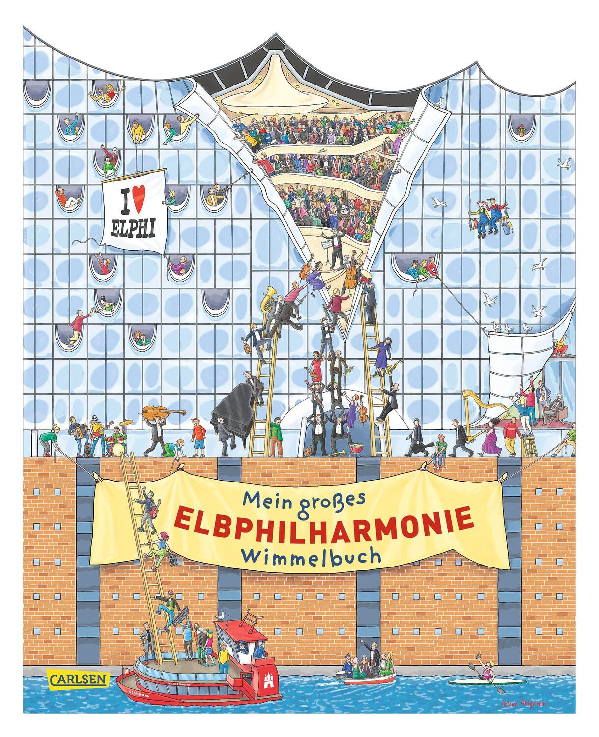 Cover: 9783551170163 | Mein großes Elbphilharmonie-Wimmelbuch | Achim Ahlgrimm | Buch | 12 S.
