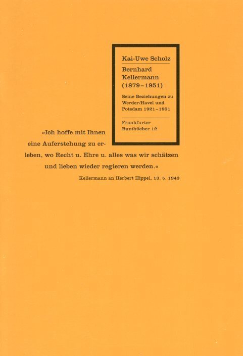 Cover: 9783969820162 | Bernhard Kellermann (1879-1951) | Kai-Uwe Scholz | Taschenbuch | 16 S.