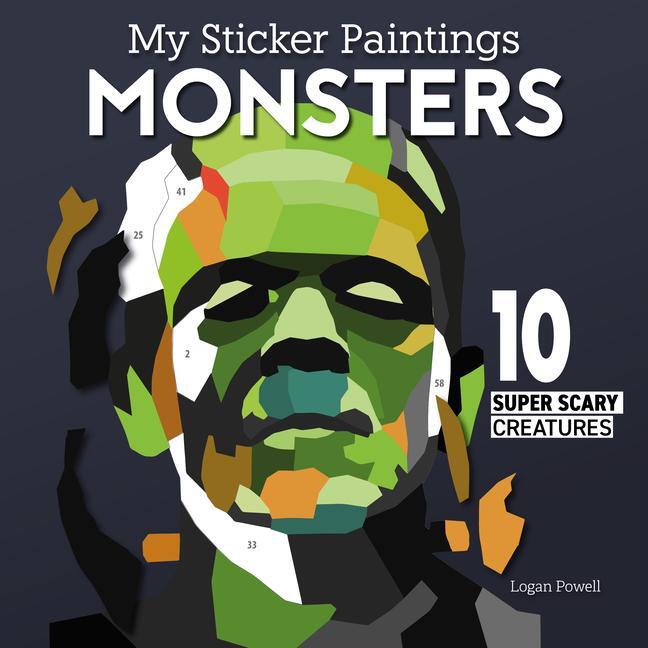 Cover: 9781641244060 | My Sticker Paintings: Monsters | 10 Super Scary Creatures | Powell