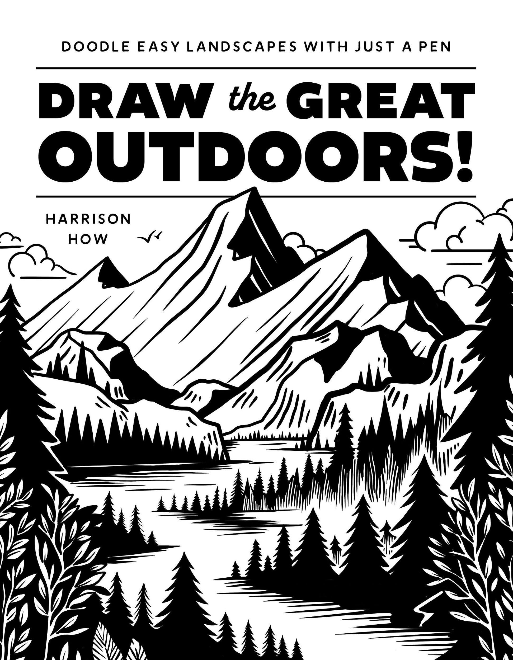 Cover: 9798890031327 | Draw the Great Outdoors! | Doodle Easy Landscapes with Just a Pen