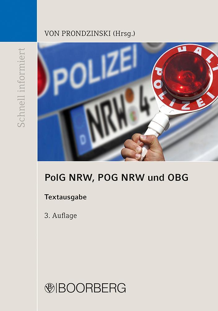 Cover: 9783415074507 | PolG NRW, POG NRW und OBG | Textausgabe | Peter von Prondzinski | Buch
