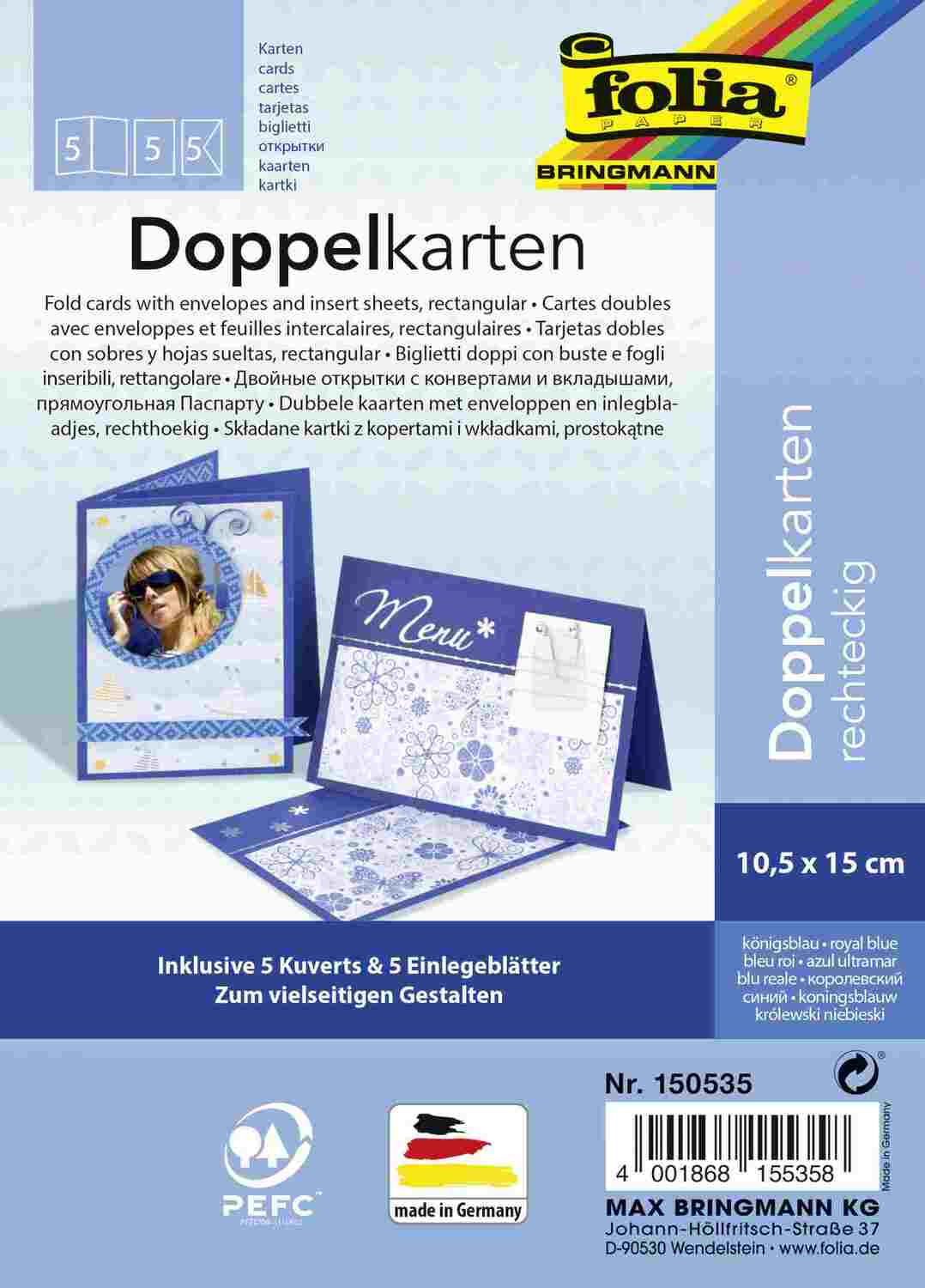 Cover: 4001868155358 | Folia Klappkarten/Doppelkarten für Einladungen, Glückwunsch- oder...