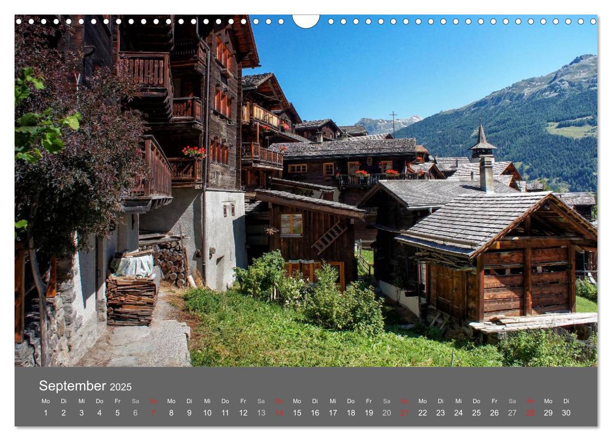 Bild: 9783435611539 | Wallis. Perle der Schweiz (Wandkalender 2025 DIN A3 quer), CALVENDO...