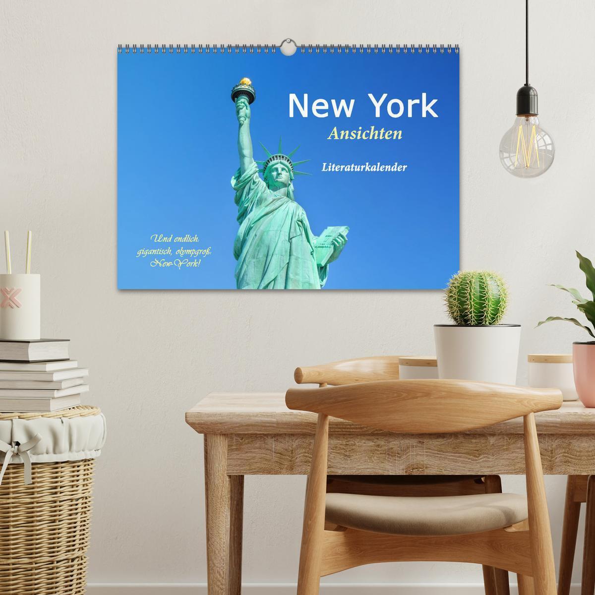 Bild: 9783435055449 | New York Ansichten - Literaturkalender (Wandkalender 2025 DIN A3...