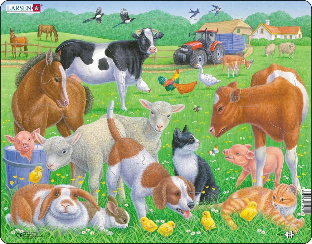 Cover: 7023852122211 | Puzzle - Tiere auf dem Bauernhof | Puzzle | Larsen | EAN 7023852122211