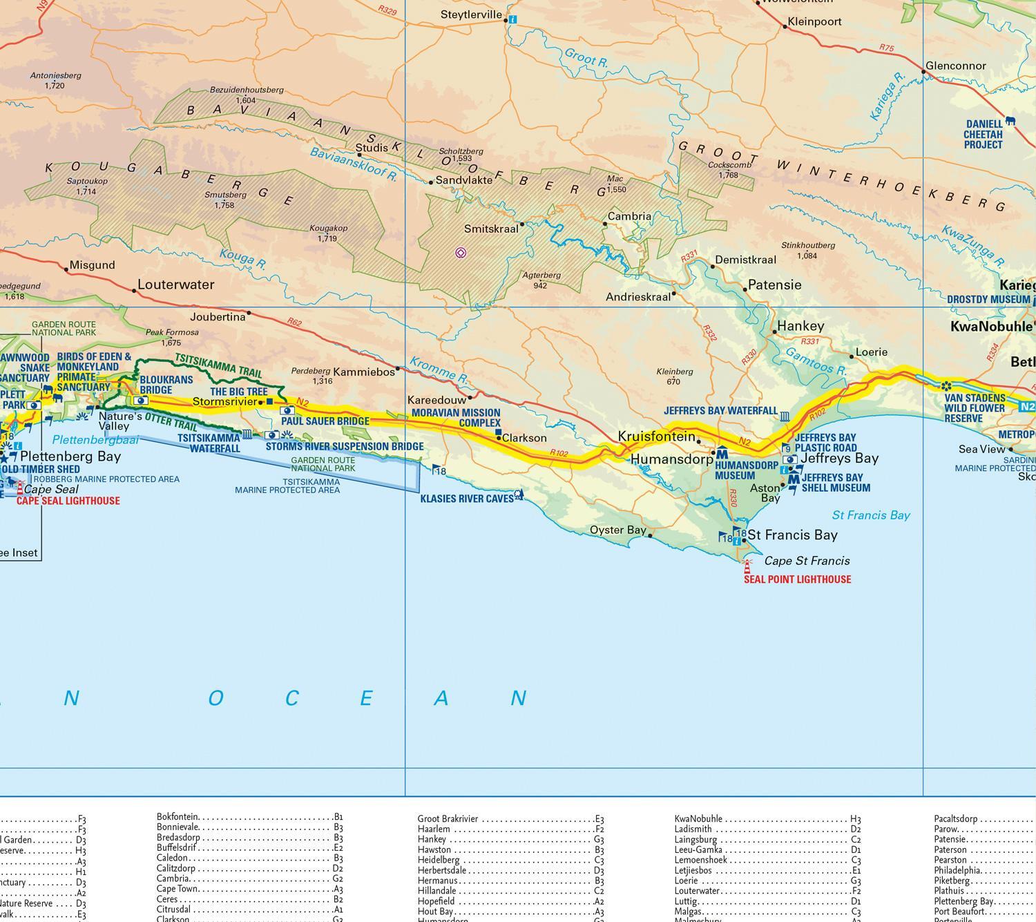 Bild: 9780008609184 | Collins Garden Route Touring Map | Collins Maps | (Land-)Karte | 2023