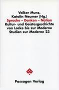 Cover: 9783851656473 | Sprache - Denken - Nation | Volker Munz (u. a.) | Taschenbuch | 2005