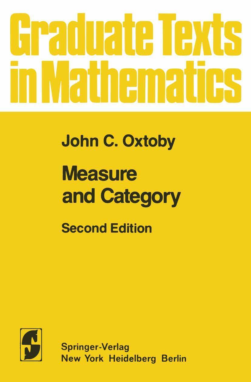 Cover: 9780387905082 | Measure and Category | John C. Oxtoby | Buch | x | Englisch | 1996