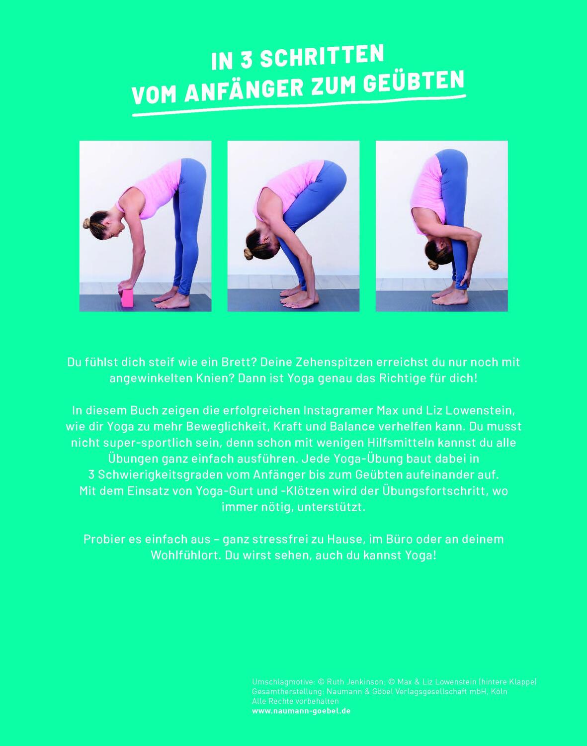 Rückseite: 9783625186885 | Yoga für Ungelenkige | In 3 Schritten vom Anfänger zum Geübten | Buch