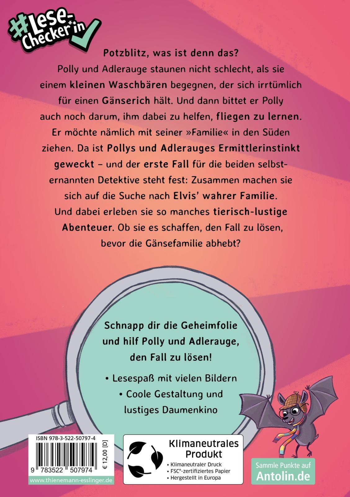 Rückseite: 9783522507974 | Polly Schlottermotz 1: Polly &amp; Adlerauge ermitteln | Lucy Astner