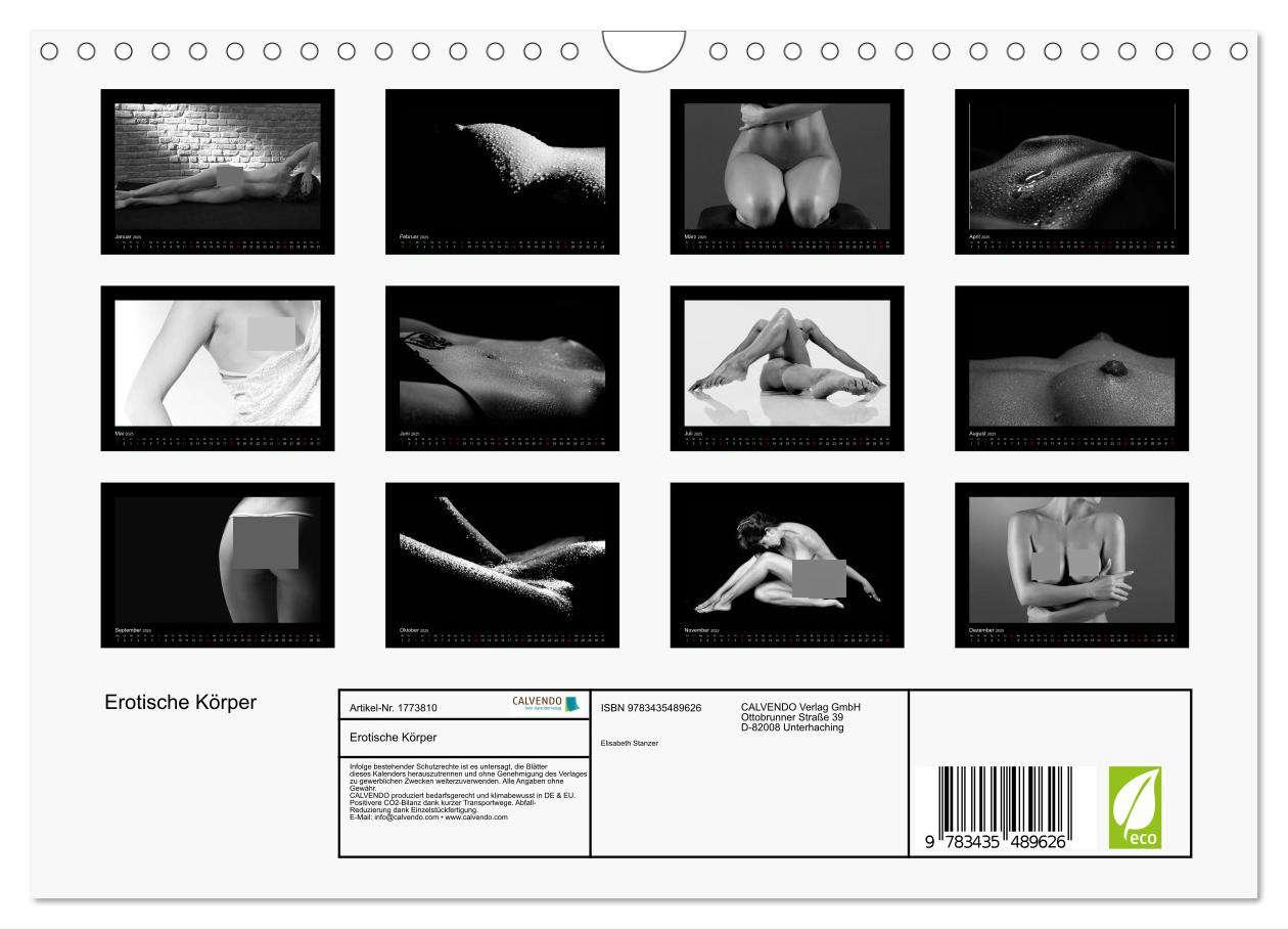 Bild: 9783435489626 | Erotische Körper (Wandkalender 2025 DIN A4 quer), CALVENDO...