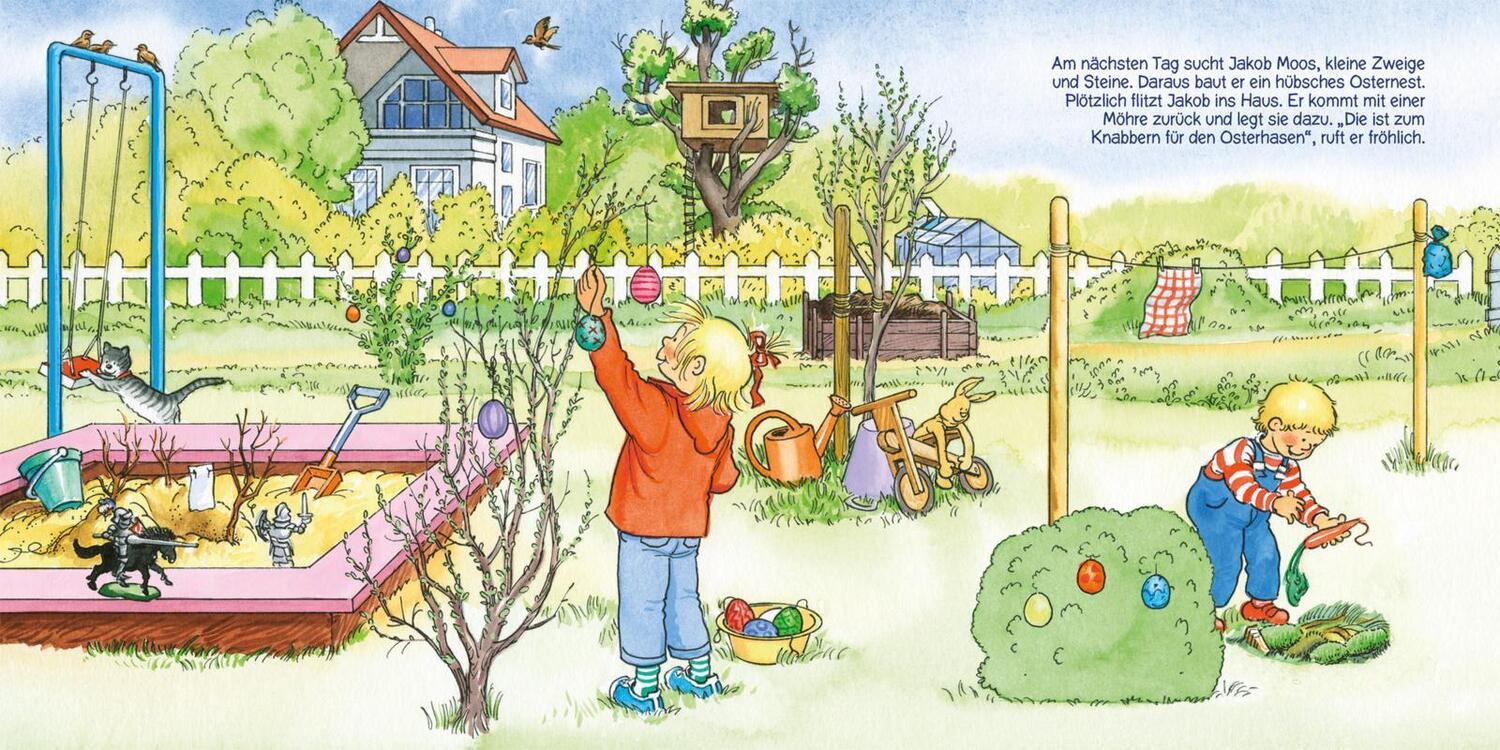 Bild: 9783551170057 | Jakob und Conni freuen sich auf den Osterhasen | Sandra Grimm | Buch