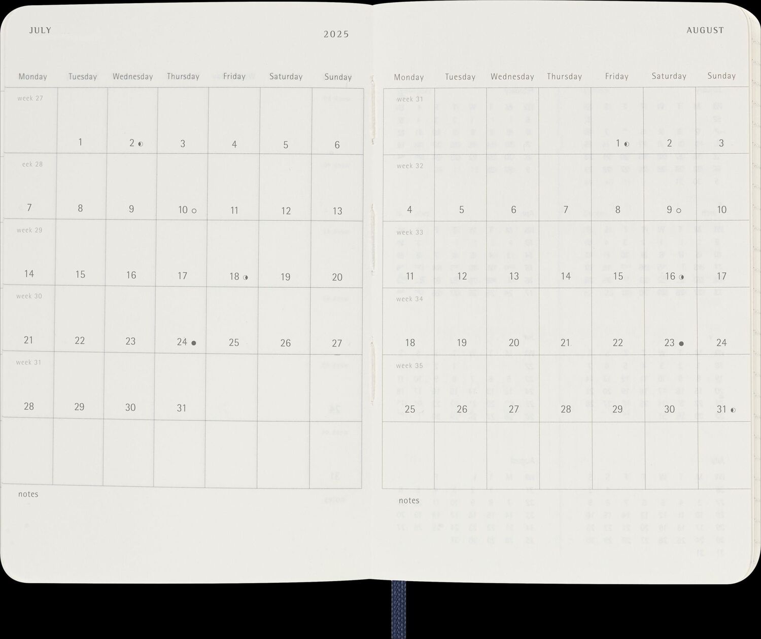 Bild: 8056999270360 | Moleskine 12 Monate Wochen Notizkalender 2025, Pocket/A6, 1 Wo = 1...