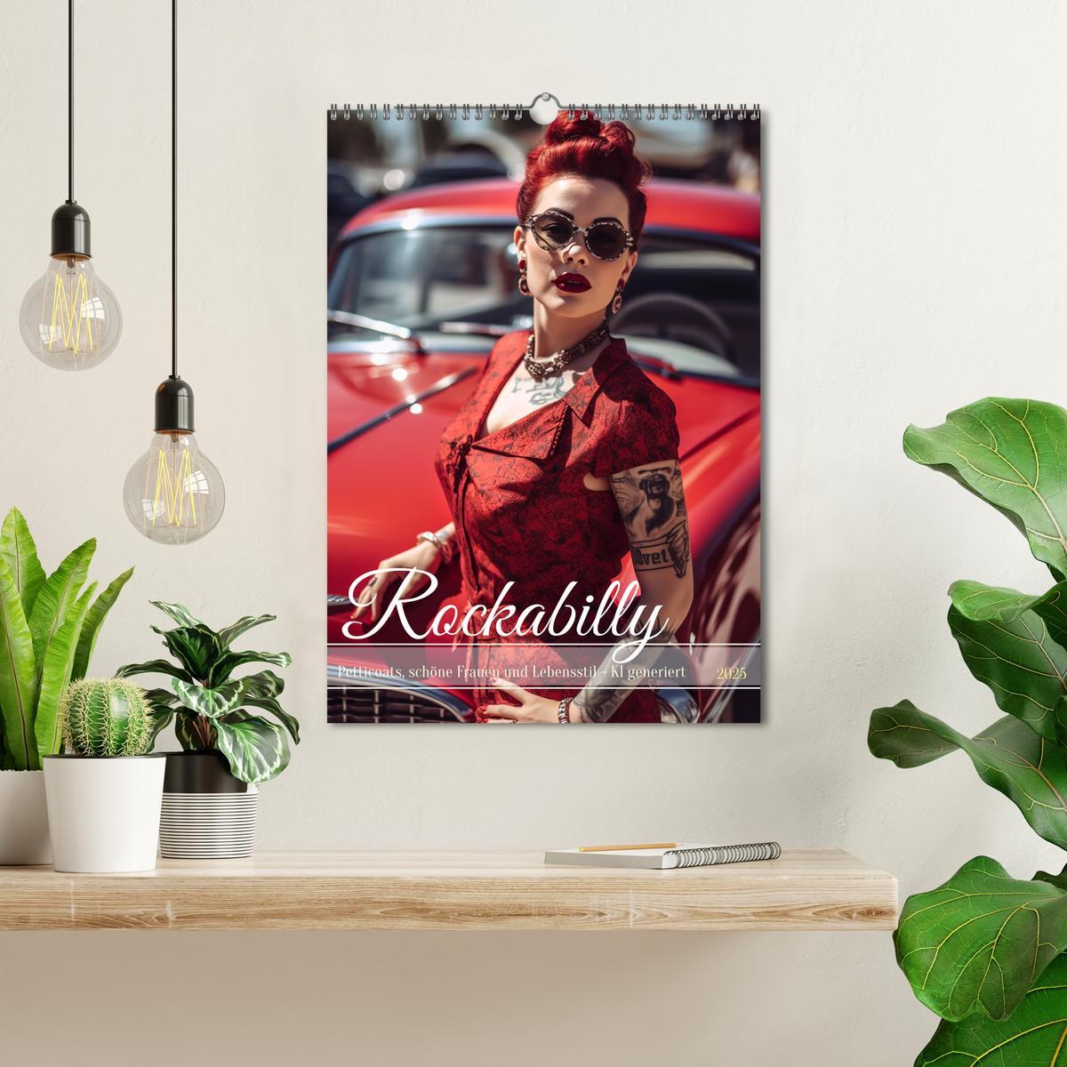 Bild: 9783435858019 | Rockabilly (Wandkalender 2025 DIN A3 hoch), CALVENDO Monatskalender