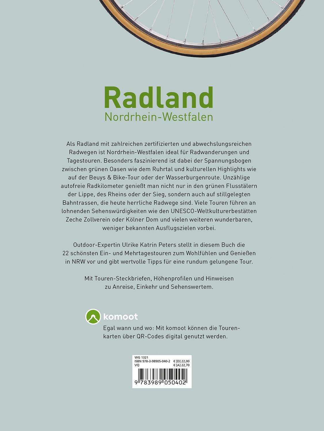 Rückseite: 9783989050402 | Radland Nordrhein-Westfalen | Die schönsten Touren | Peters | Buch