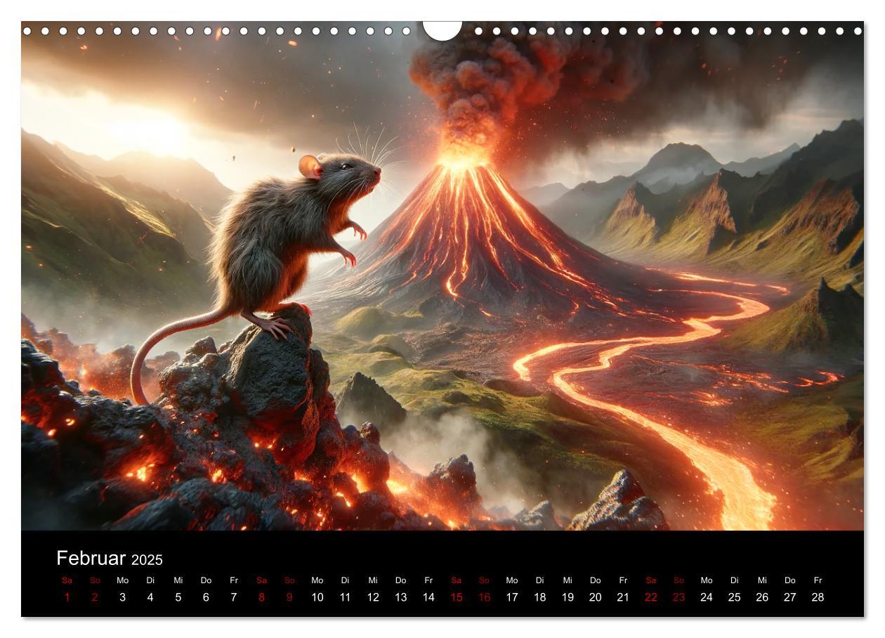 Bild: 9783383768637 | Abenteuerliche Ratten (Wandkalender 2025 DIN A3 quer), CALVENDO...