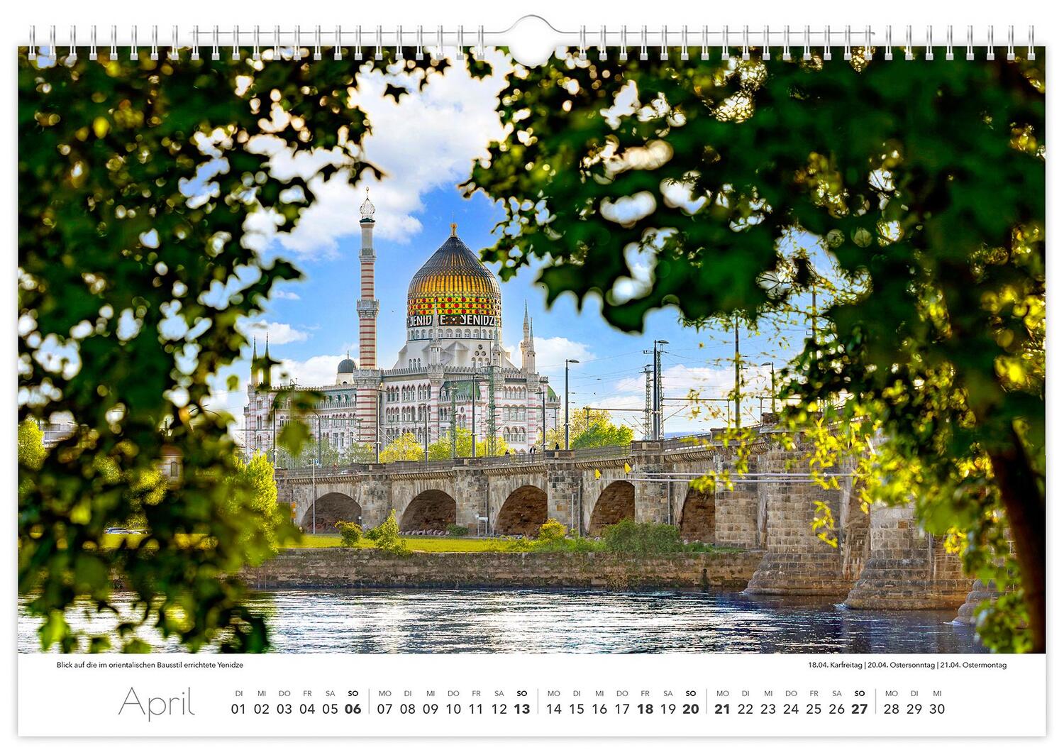 Bild: 9783910680487 | Kalender Dresden Elbflorenz 2025 | 45 x 30 cm weißes Kalendarium