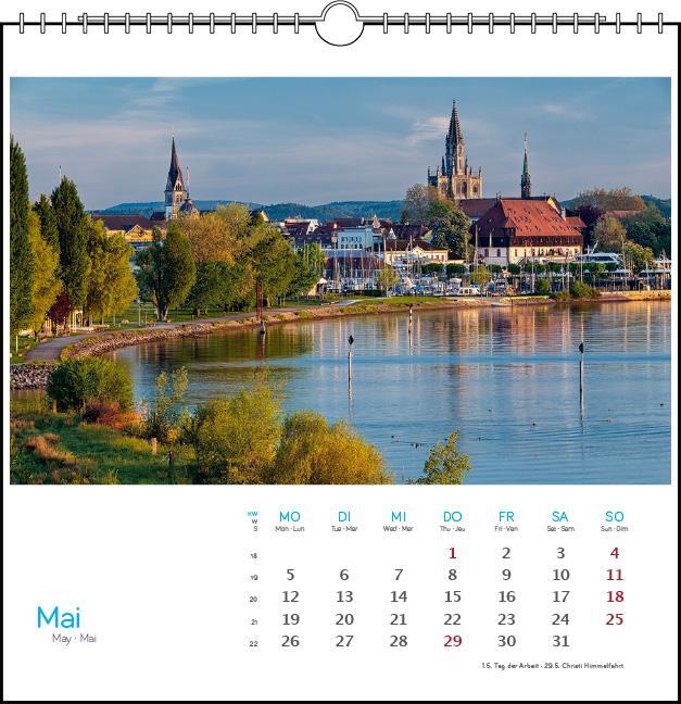 Bild: 9783861924098 | Bodensee 2025 | Postkarten-Tischkalender | Kalender | Spiralbindung