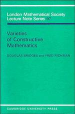 Cover: 9780521318020 | Varieties of Constructive Mathematics | Douglas S. Bridges (u. a.)