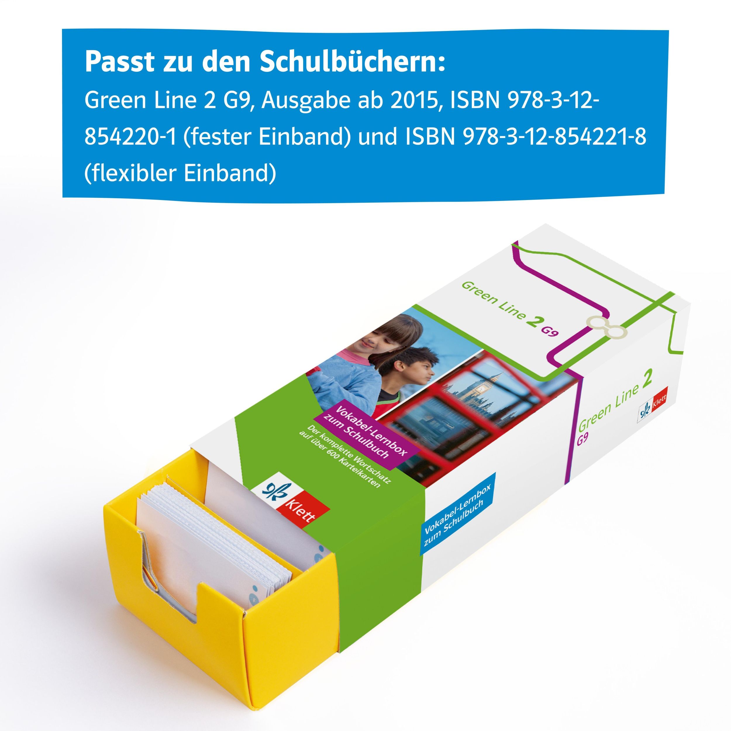 Bild: 9783129240410 | Green Line 2. Vokabel-Lernbox (G9) | Karteikarten-Box zum Schulbuch