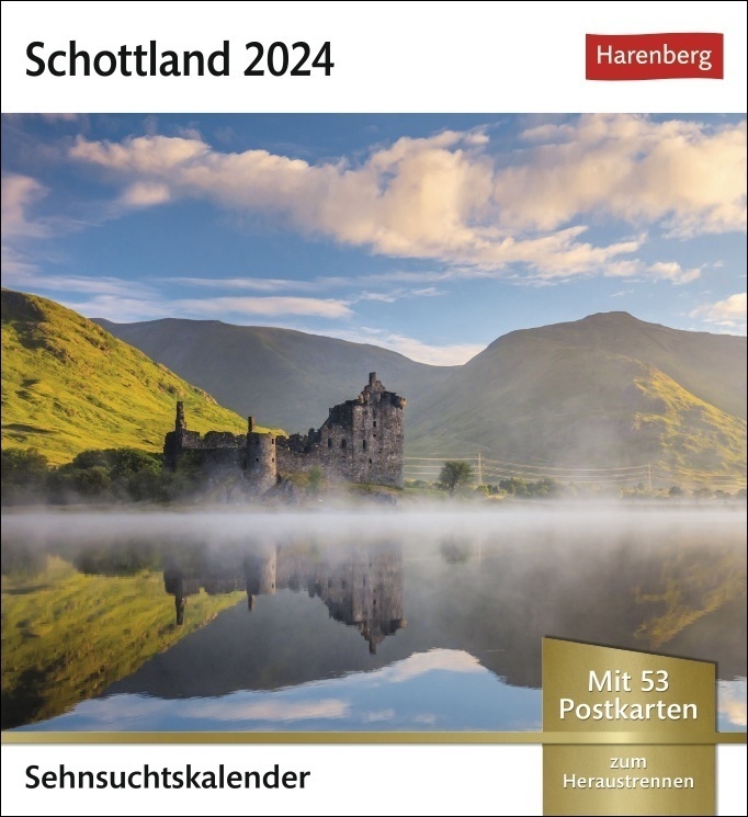 Cover: 9783840030666 | Schottland Sehnsuchtskalender 2024. Postkarten-Fotokalender voll...