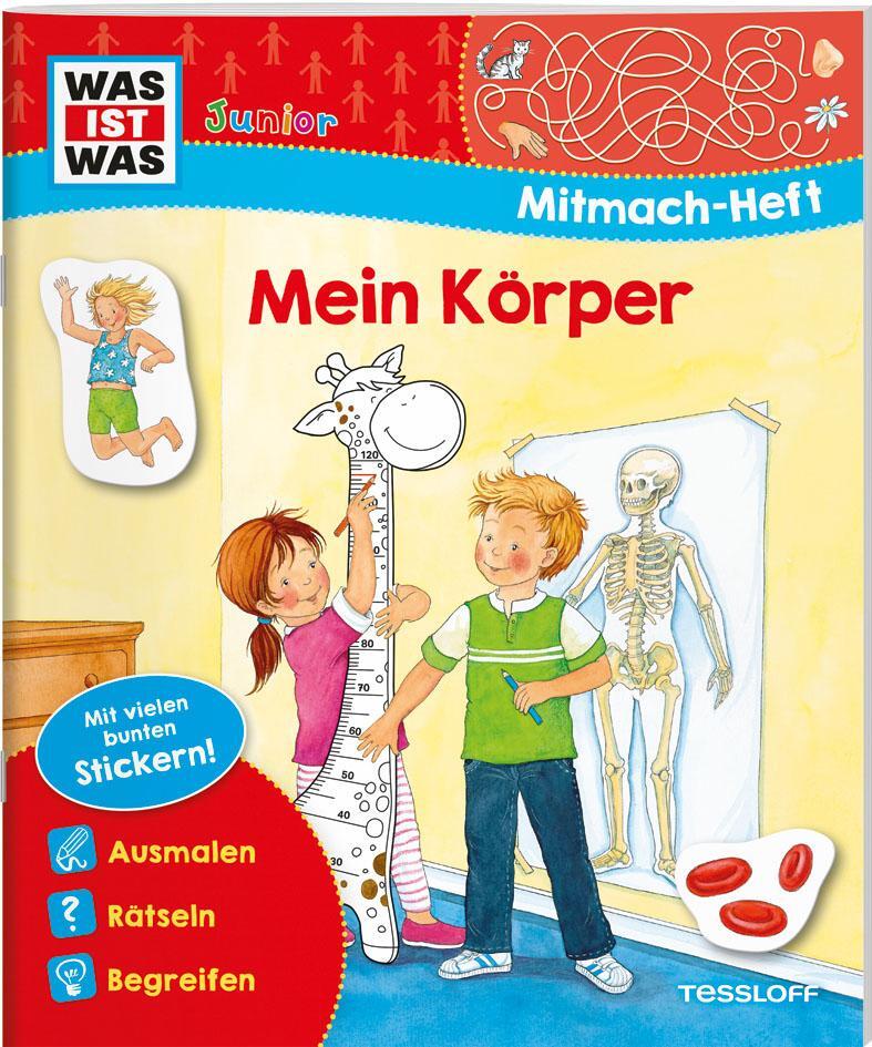 Cover: 9783788621773 | WAS IST WAS Junior Mitmach-Heft Mein Körper | Spiele, Rätsel, Sticker