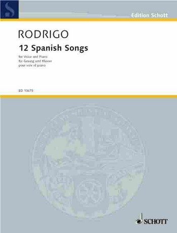 Cover: 9790220104152 | Twelve Spanish Songs | on Folk texts in free arrangements | Rodrigo