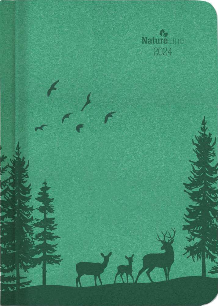 Cover: 4251732339944 | Wochen-Minitimer Nature Line Forest 2024 - Taschen-Kalender A6 - 1...