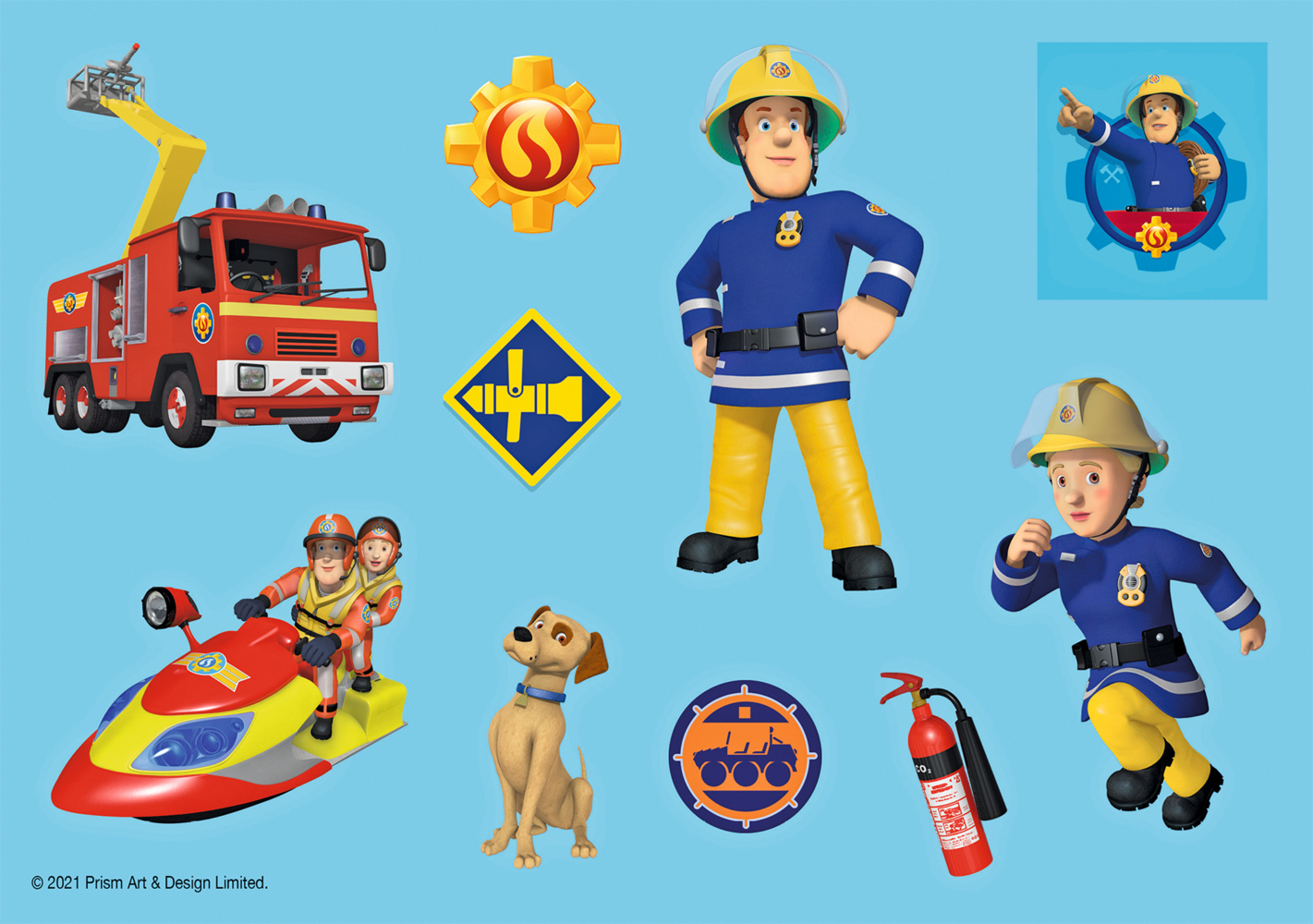 Bild: 9783833238710 | Feuerwehrmann Sam: Mein Mal- und Stickerspaß | Panini | Taschenbuch