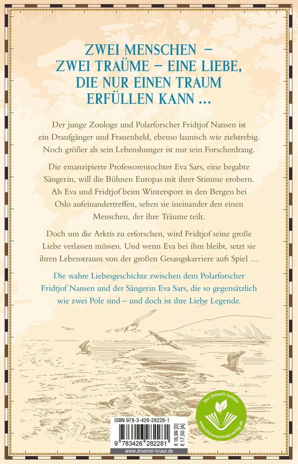 Rückseite: 9783426282281 | Eismusik | Fridtjof Nansens größte Liebe. Roman | Angela Lund | Buch