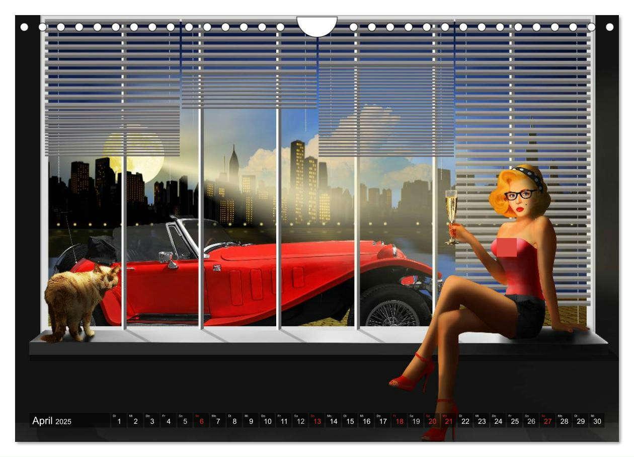 Bild: 9783435473793 | Oldtimer und Pin-Up Girls by Mausopardia (Wandkalender 2025 DIN A4...