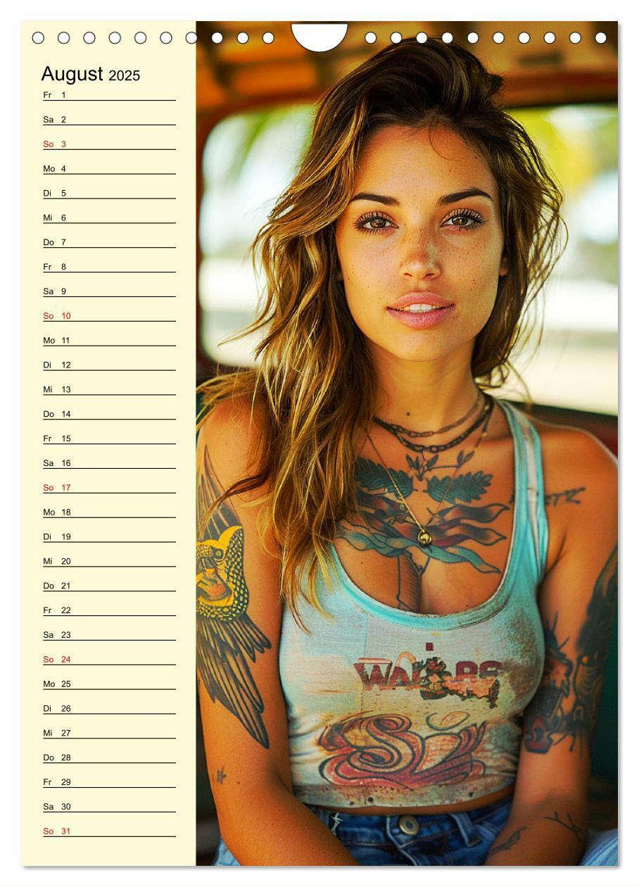 Bild: 9783457129173 | Coole Tatoo-Girls. Hübsch, modern und selbstbewusst (Wandkalender...