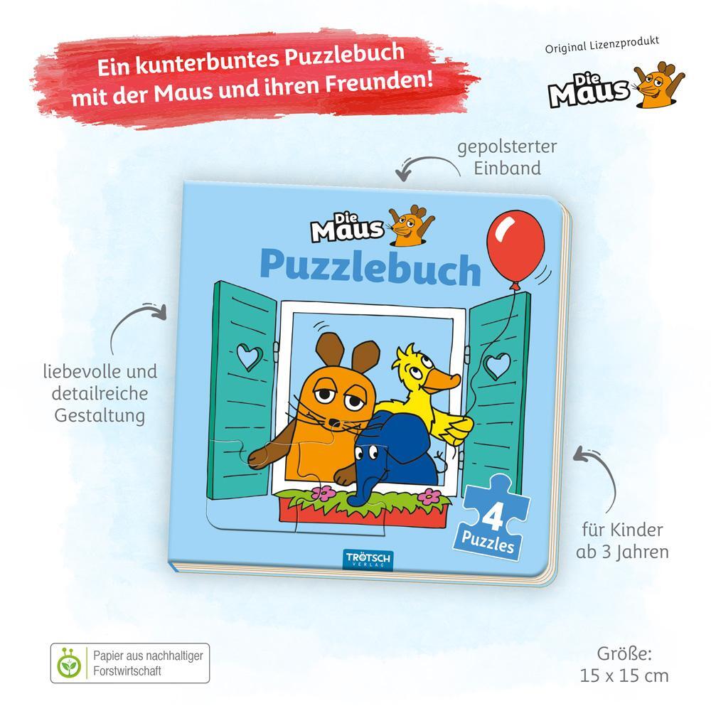 Bild: 9783965526082 | Trötsch Die Maus Puzzlebuch | Trötsch Verlag | Buch | 10 S. | Deutsch