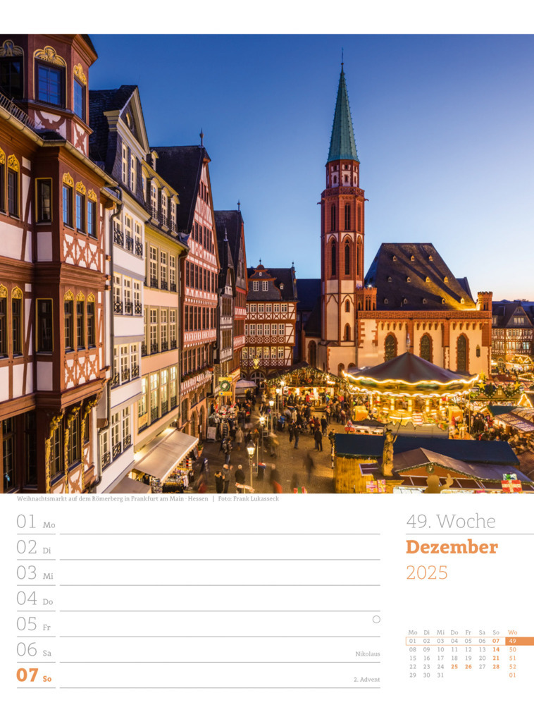 Bild: 9783838435046 | Malerisches Deutschland - Wochenplaner Kalender 2025 | Kunstverlag