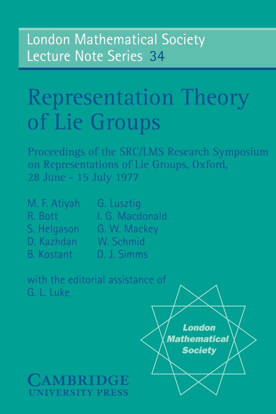 Cover: 9780521226363 | Representation Theory of Lie Groups | M. F. Atiyah (u. a.) | Buch