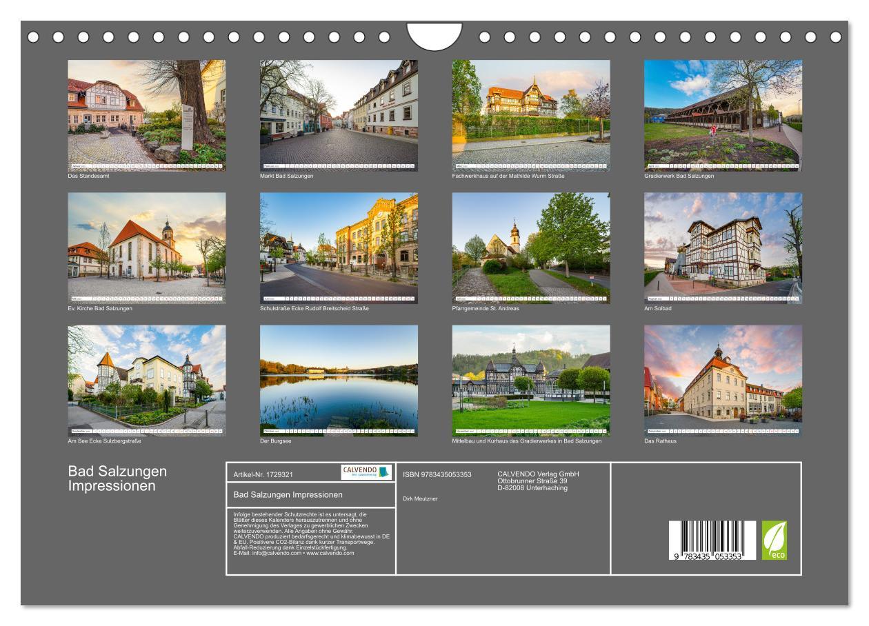 Bild: 9783435053353 | Bad Salzungen Impressionen (Wandkalender 2025 DIN A4 quer),...