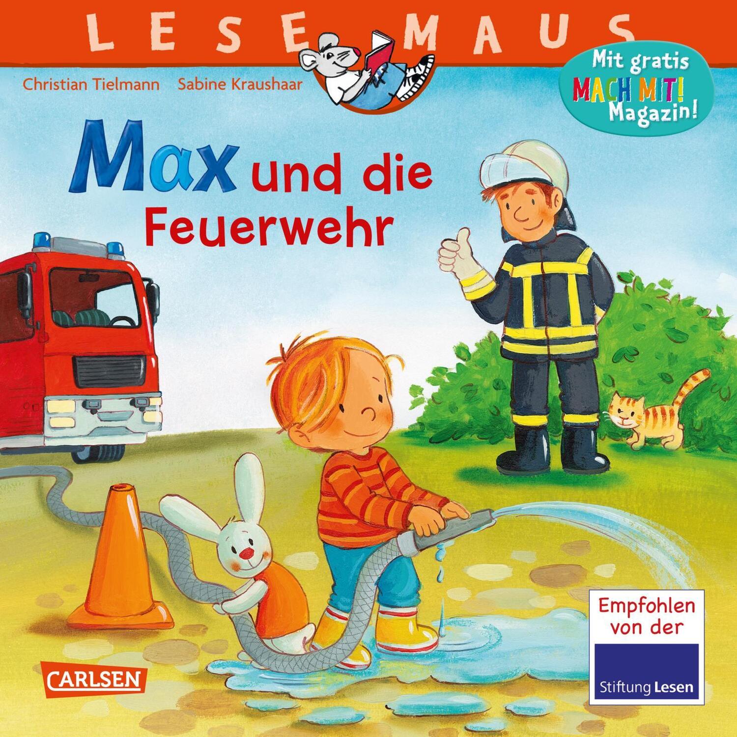 Cover: 9783551083555 | LESEMAUS 55: Max und die Feuerwehr | Christian Tielmann | Taschenbuch