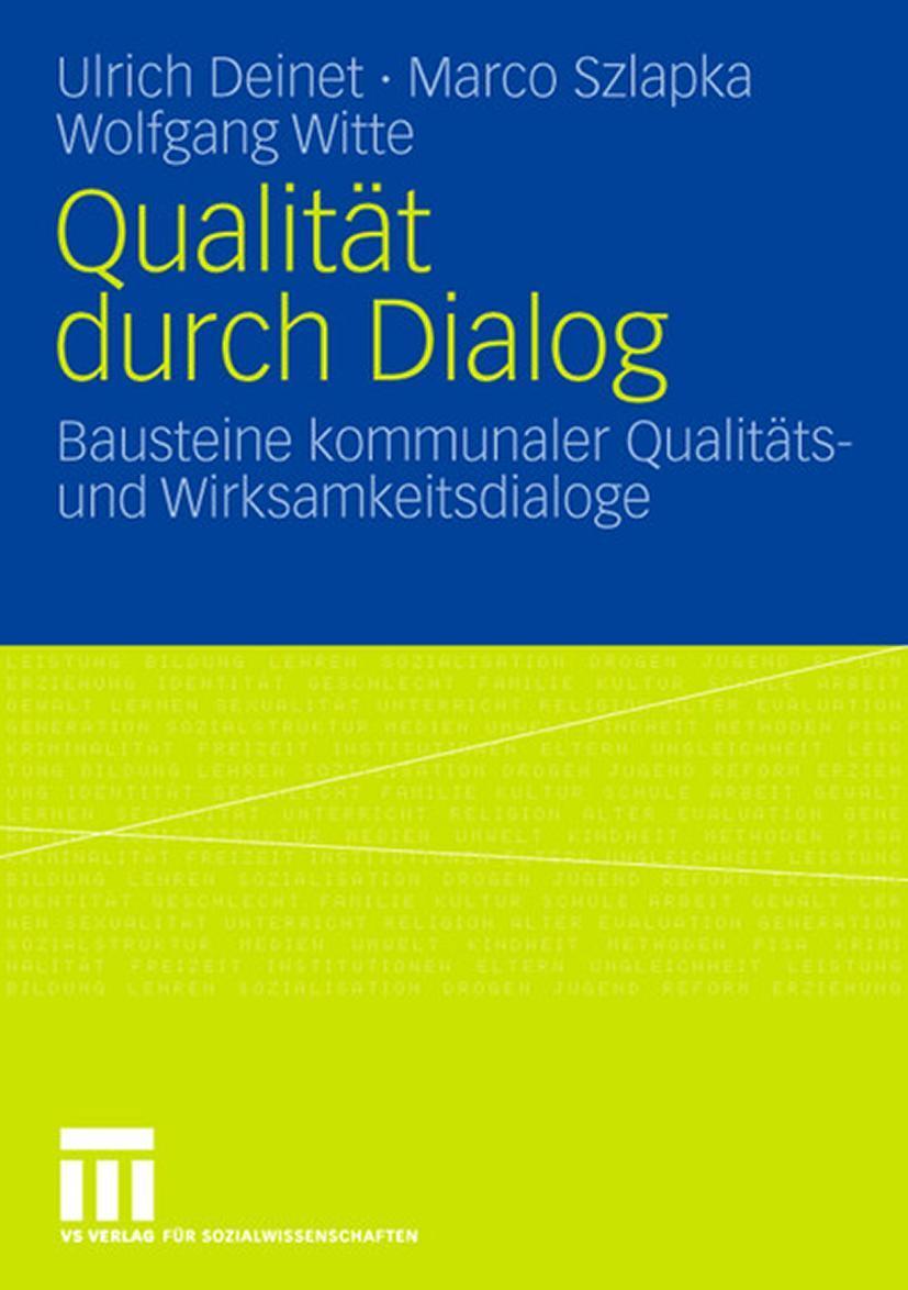 Cover: 9783531153360 | Qualität durch Dialog | Marco Szlapka (u. a.) | Taschenbuch | vi