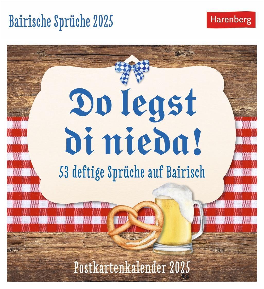 Cover: 9783840035999 | Bairische Sprüche - Do legst di nieda! Postkartenkalender 2025 - 53...