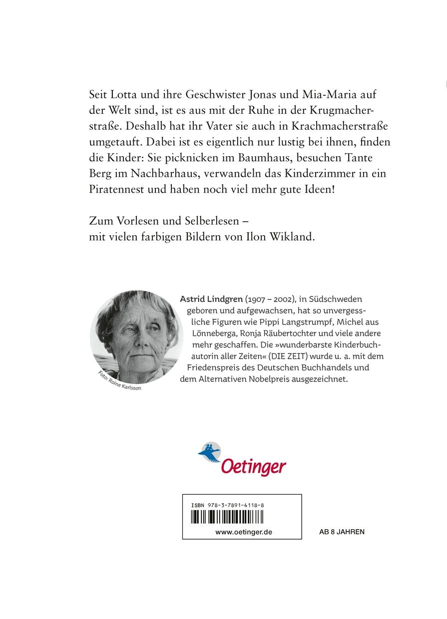 Rückseite: 9783789141188 | Die Kinder aus der Krachmacherstrasse | Astrid Lindgren | Buch | 2001